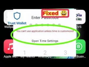 you can't use application unless time is customized trust wallet trust wallat error can't open